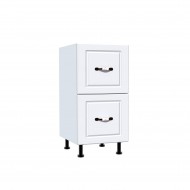 Corp inferior 40 cu 2 sertare metalice pentru greutate Zebra MDF alb drept Corp inferior 40 cu 2 sertare metalice pentru greutate Zebra MDF alb drept